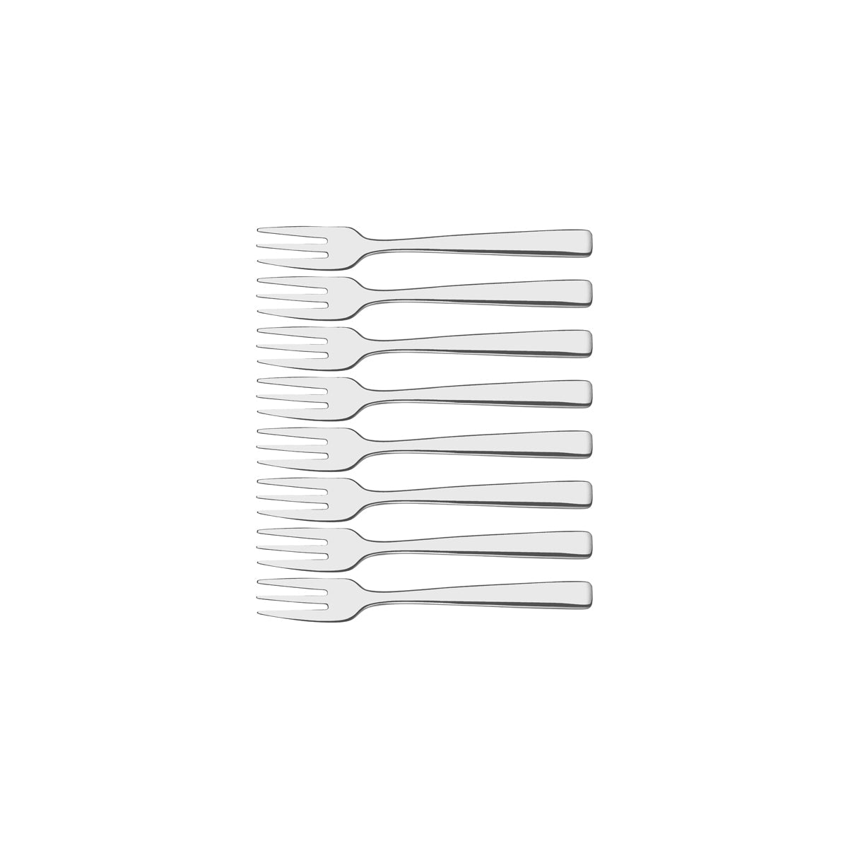 18100-20 Tablekraft Amalfi Oyster Fork Set 8pc Tomkin Australia Hospitality Supplies