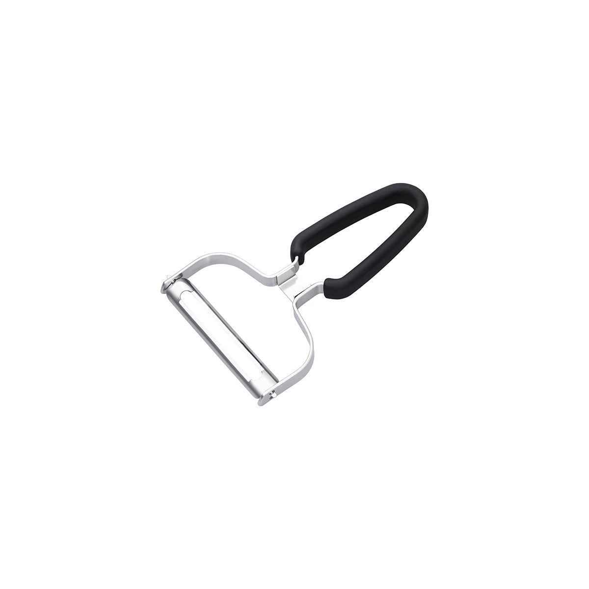 33070 Chef Inox Vegetable Peeler Stainless Steel Black Rubber Handle 153x102mm Tomkin Australia Hospitality Supplies