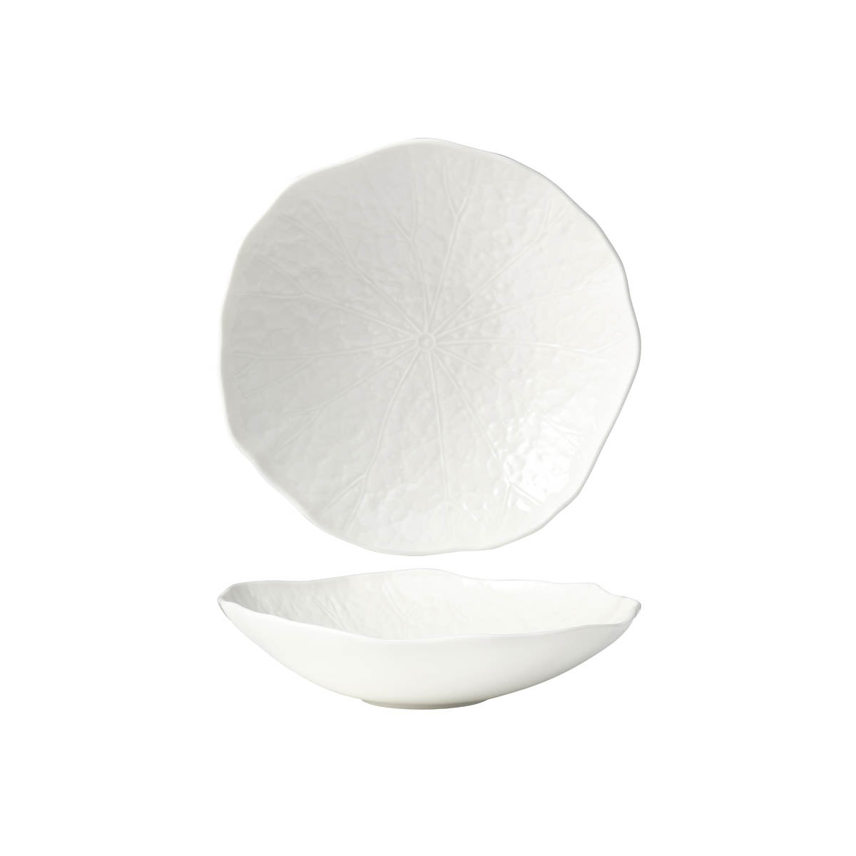 902105 Tablekraft Fusion Lotus Deep Coupe Plate 245mm White Tomkin Australia Hospitality Supplies