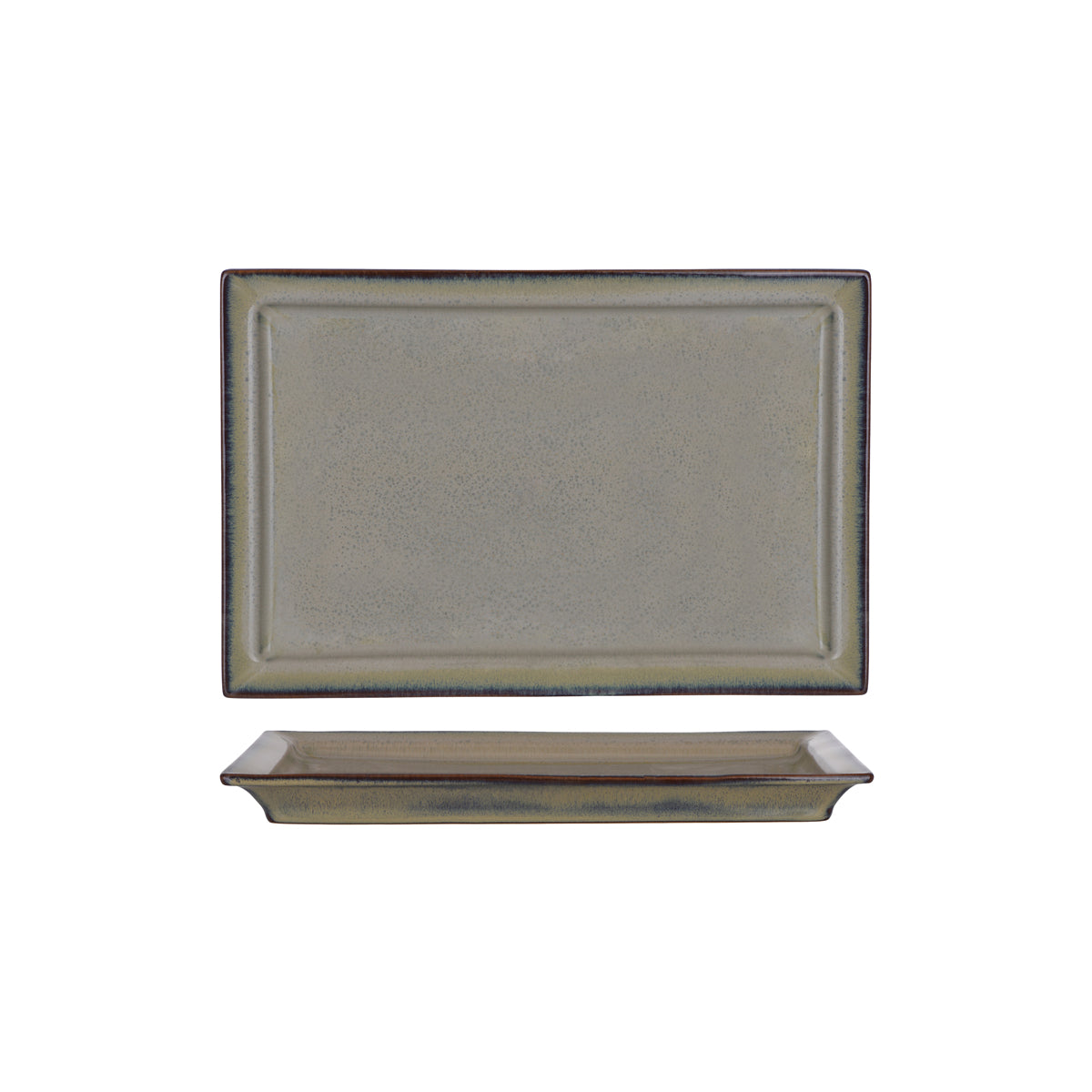 99845 Tablekraft Artistica Canvas Rect Plate W/Rim 310x205mm Tomkin Australia Hospitality Supplies