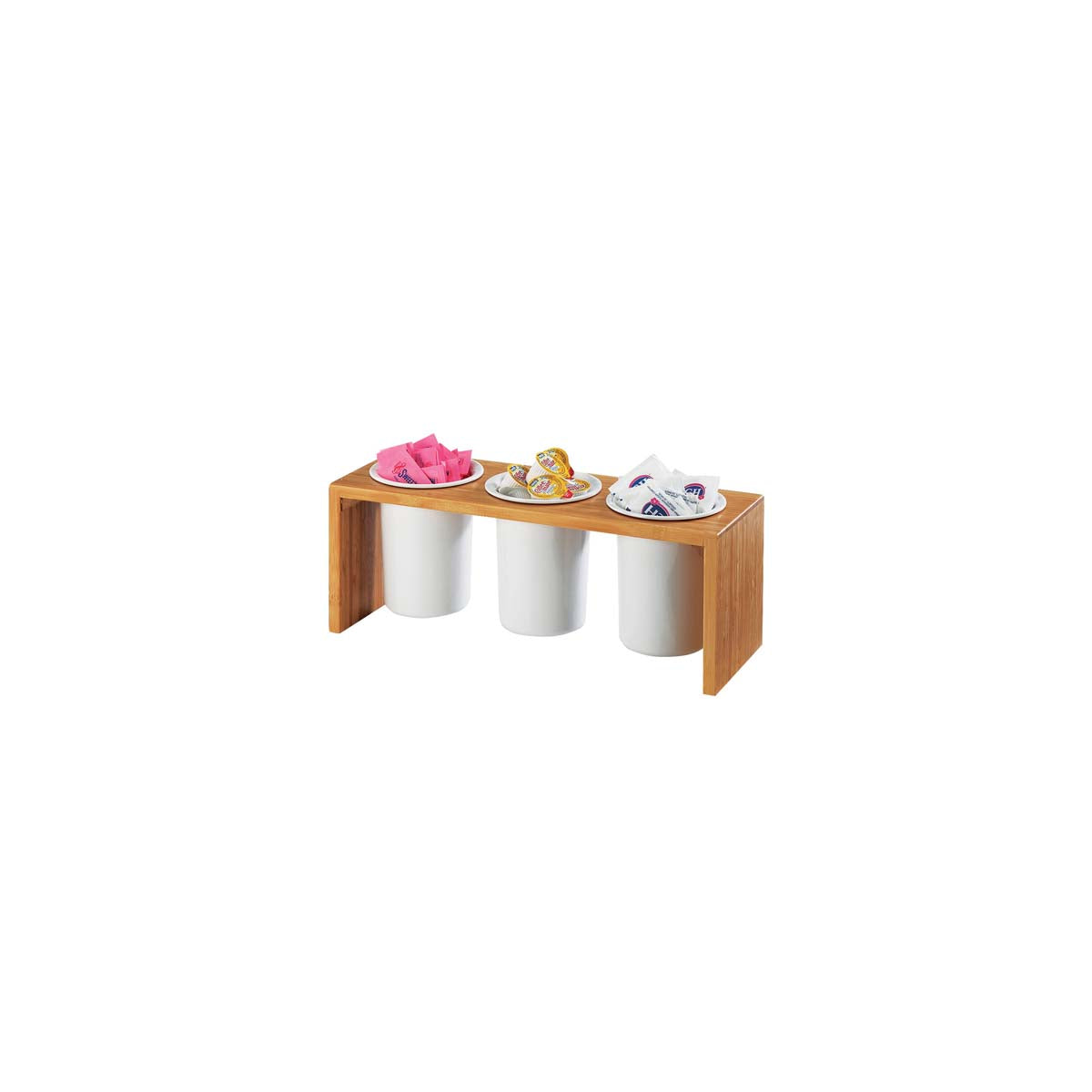 Bamboo 3 Compartment Cylinder Stand 406x146x152mm