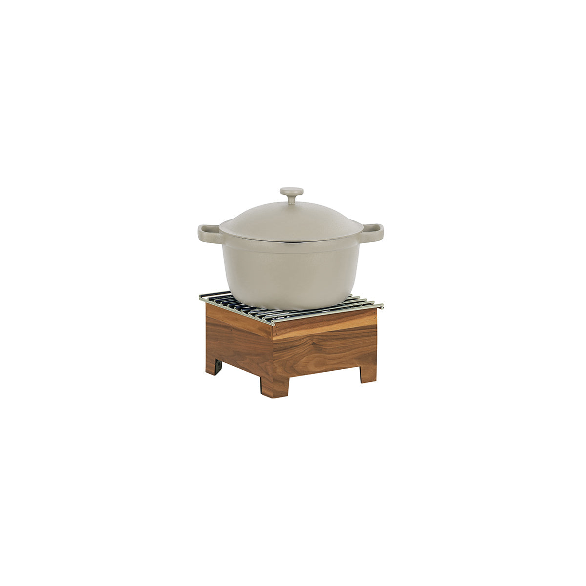 CM23145-78 Cal-Mil Sydney Walnut Chafer Alternatives 267x267x140mm Tomkin Australia Hospitality Supplies