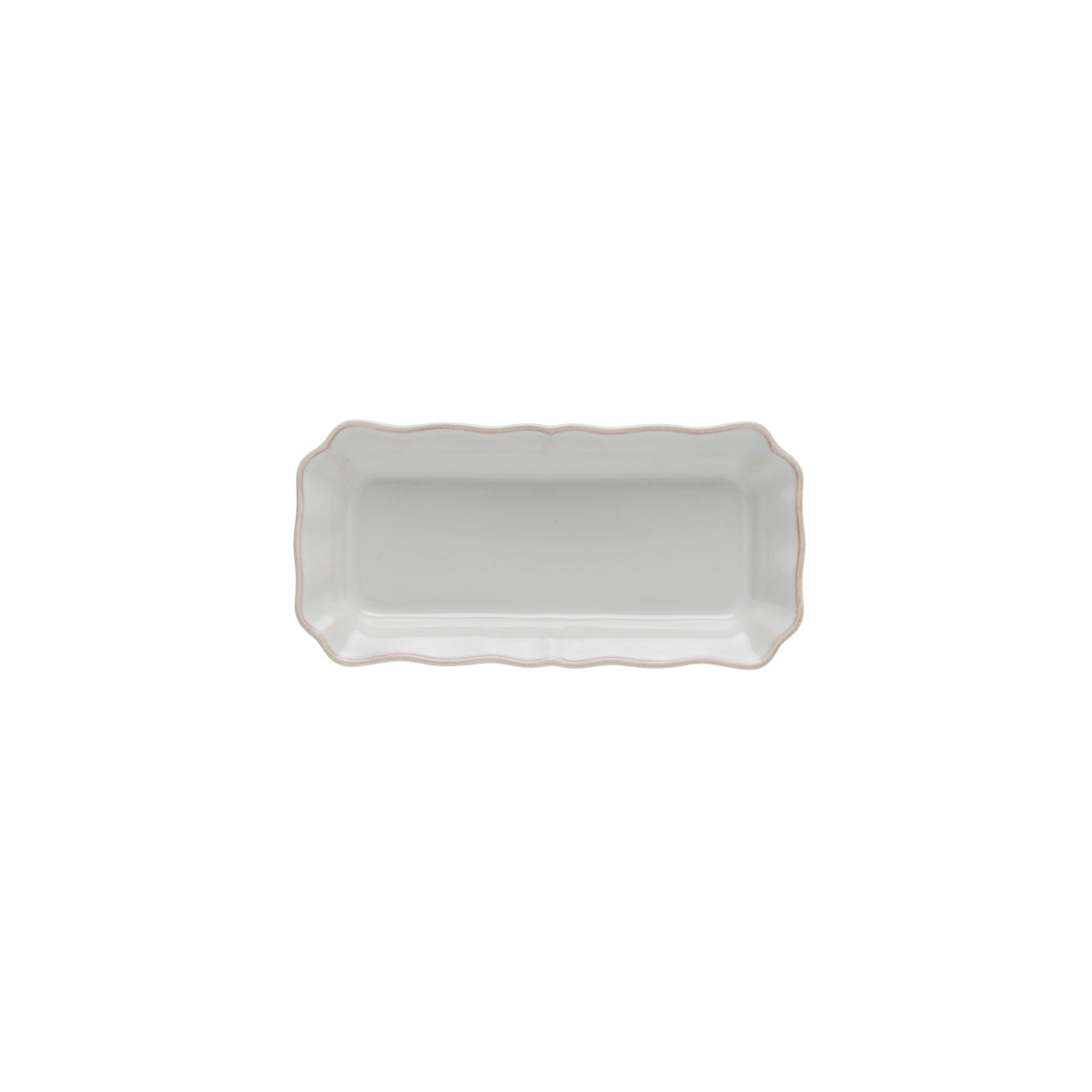 300019 Costa Nova Alentejo White Rectangular Tray 212x103mm Tomkin Australia Hospitality Supplies