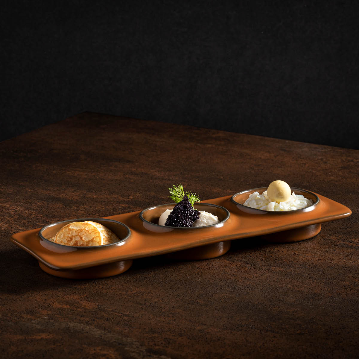Ambar Dark Caramel Square Plate 271x271mm