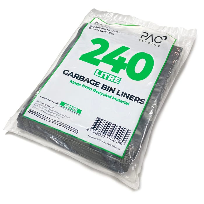 240L LDPE heavy starsealed bags 25mic 100pc/ctn
