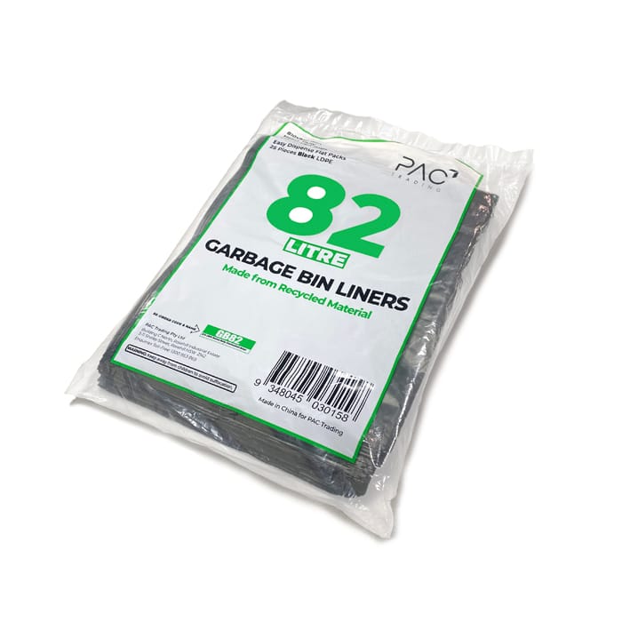 82L LDPE heavy starsealed bags 20.5mic 250pc/ctn