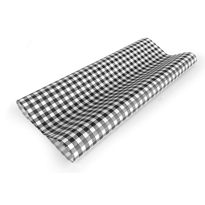 #Greaseproof Paper Gingham Yellow Large 400 X 330mm - 200/ream