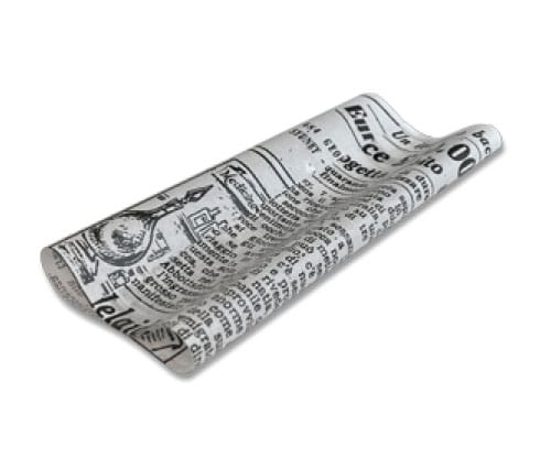 #Greaseproof Paper Newsprint Half 190 x 150mm - 400/ream