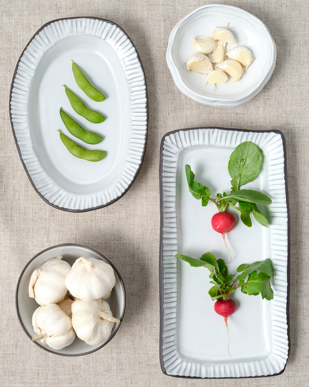 Tablekraft Linea Organics Rectangular Platter 300x160x40mm White