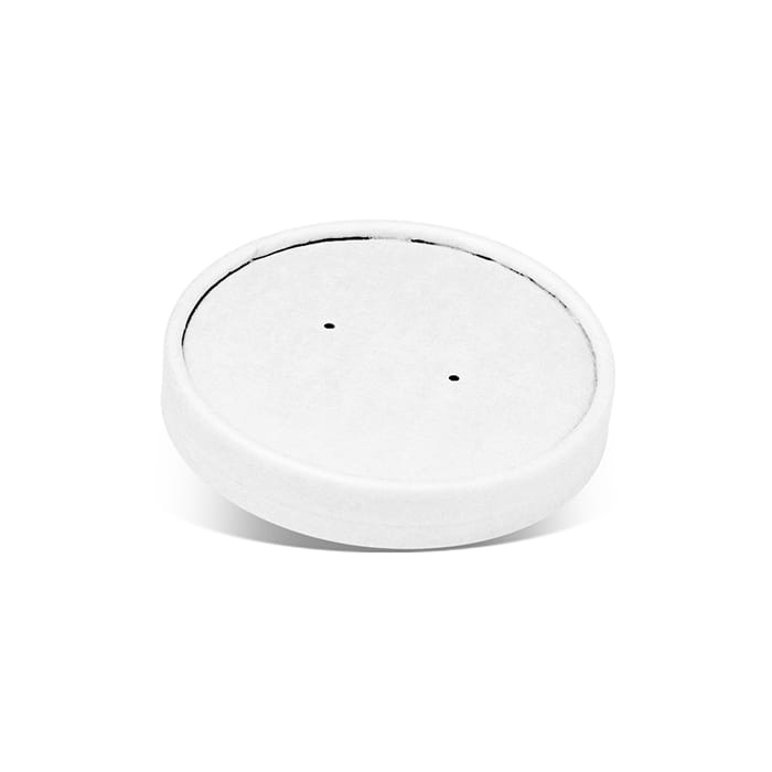 PLA Coated White Paper Lid/Fits PBPB12/16/24 /500pc/ctn