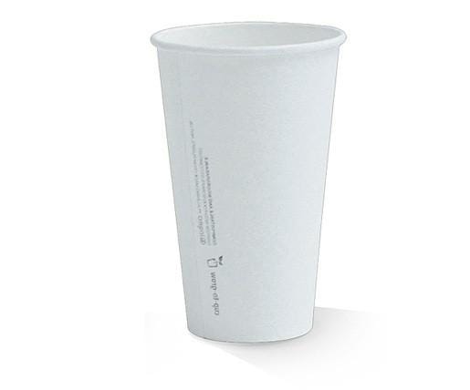 20 OZ PLA Coated SW Cup/Plain white 1000pc/ctn