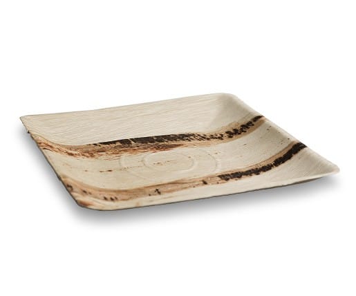 Palm SQUARE Plate LARGE 25cm/10'' 100pc/ctn