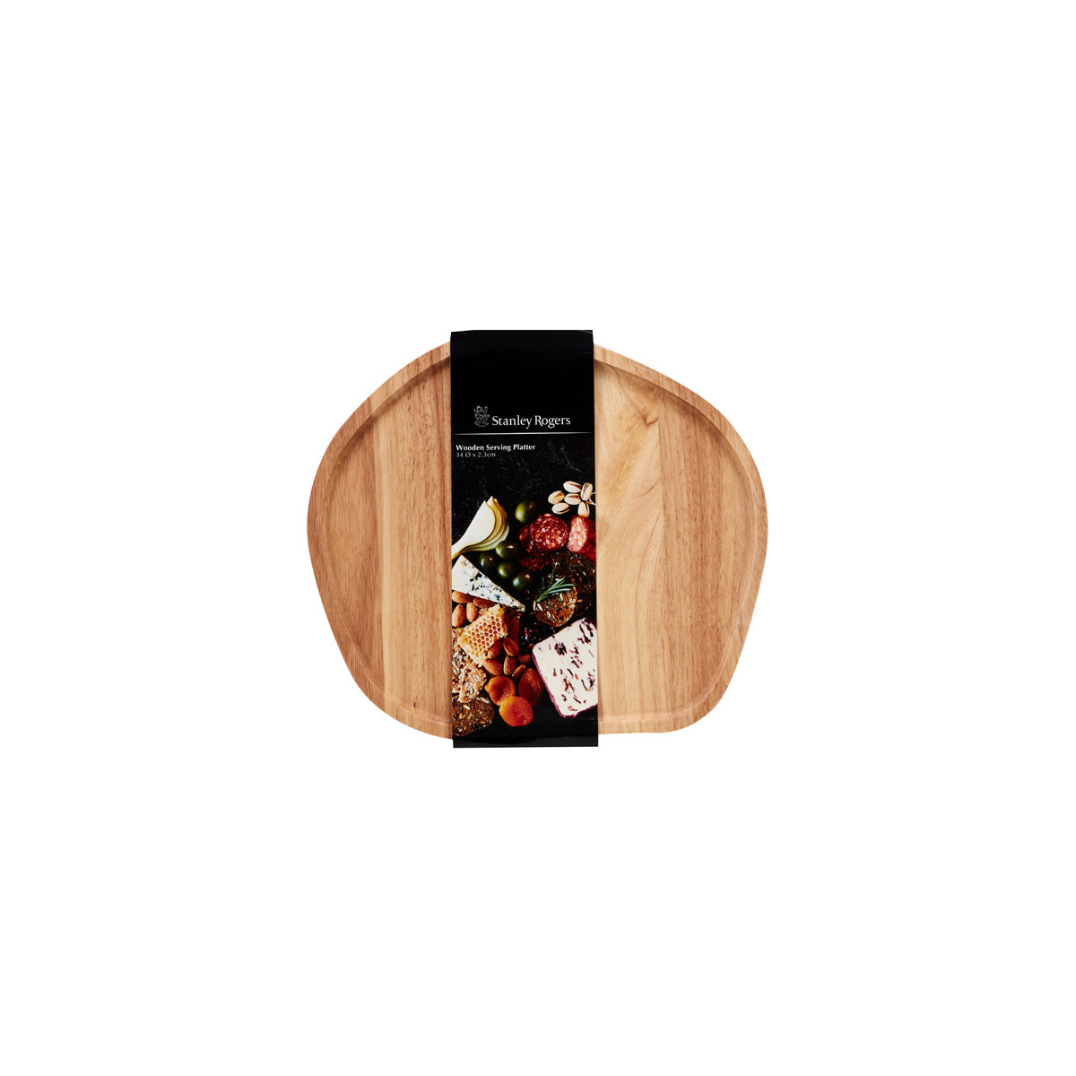 Wooden Serving Platter Round Medium