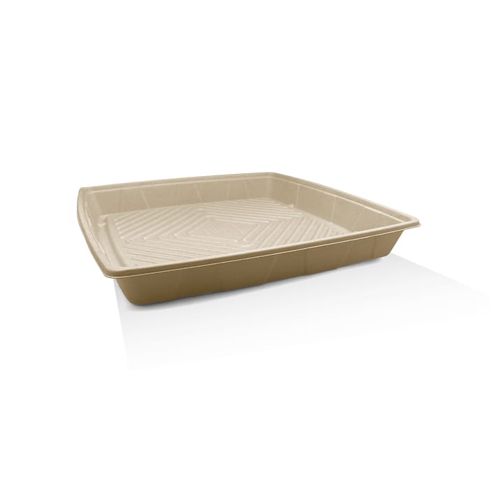 Unbleached Sugarcane Platter 16" 100pc/ctn