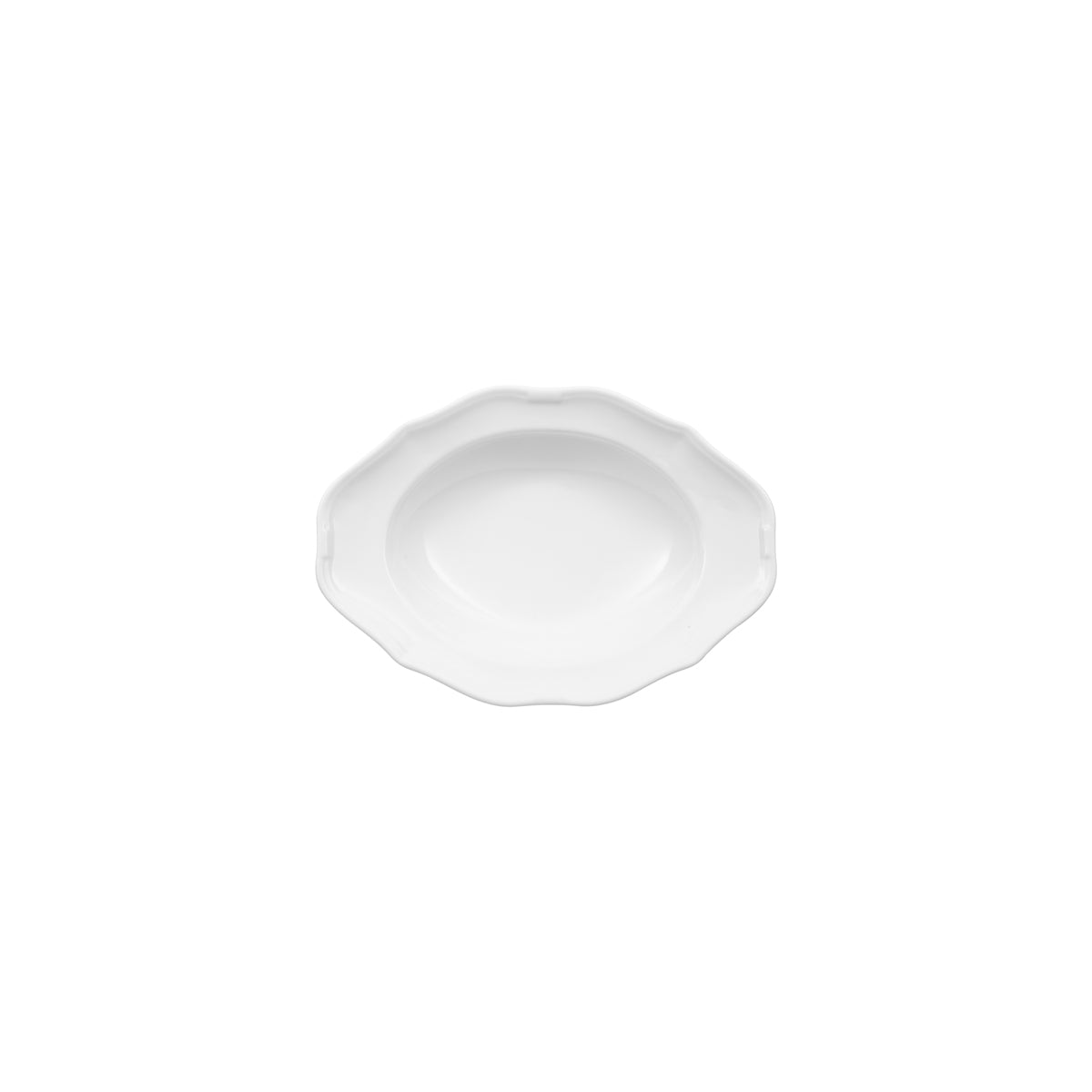 VB16-3318-3570 Villeroy And Boch Villeroy And Boch La Scala White Oval Plate Wide Rim 240x170mm Tomkin Australia Hospitality Supplies