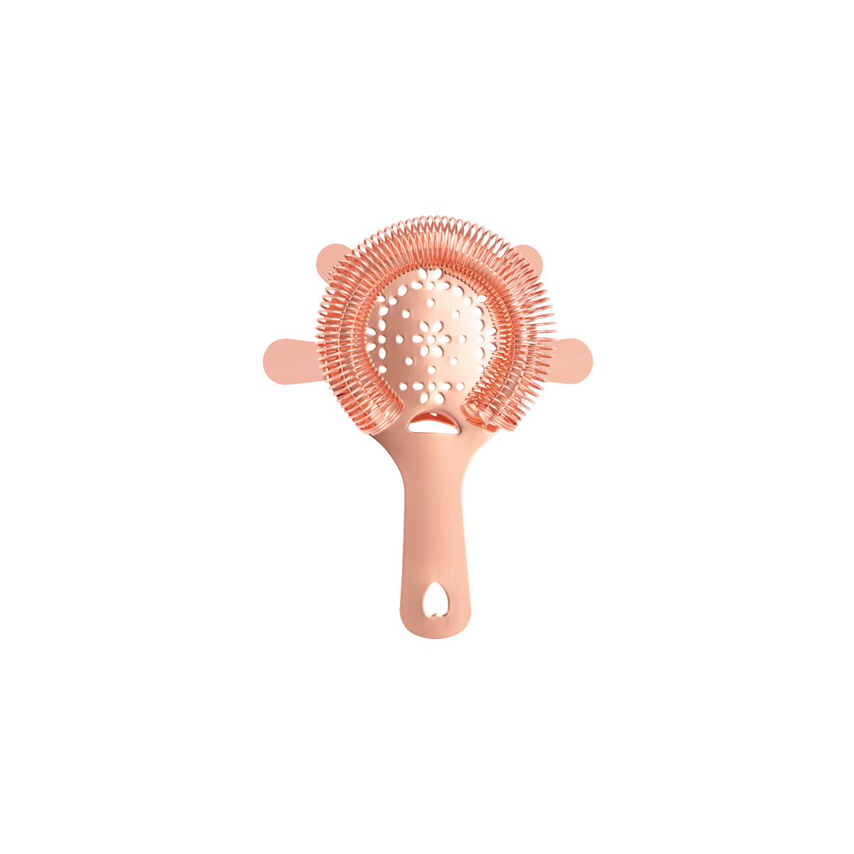 Z0302 Zanzi 4 Prong Hawthorn Strainer with Flat Handle Rose Gold Tomkin Australia Hospitality Supplies