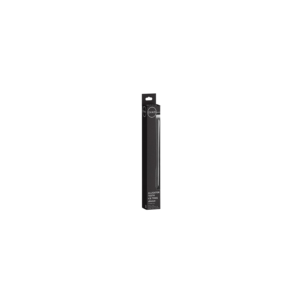 Z0462 Zanzi Alligator Teeth Ice Tong 180mm Gunmetal Packaging Tomkin Australia Hospitality Supplies