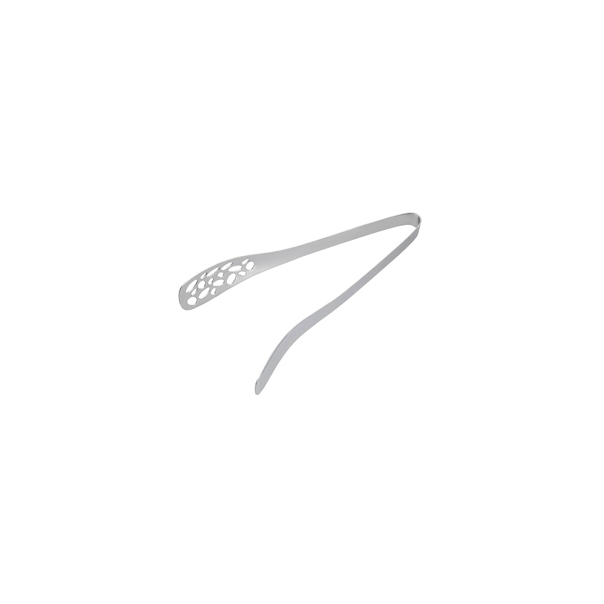03072 Chef Inox Dual Perforated Solid Tongs Stainless Steel Mirror Finish 250mm Tomkin Australia Hospitality Supplies