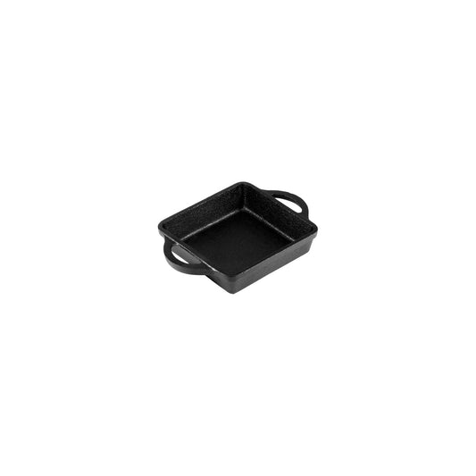 '04628 Chef Inox Cast Iron Mini Square Skillet with Handles 120x120x30mm Tomkin Australia Hospitality Supplies