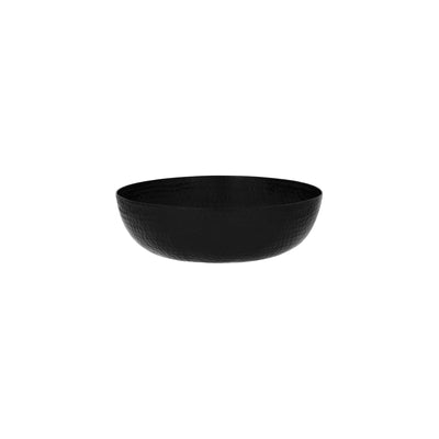 06921 Chef Inox Buffet Serve Round Serving / Seafood Bowl Hammered Black 250x80mm / 2800ml Tomkin Australia Hospitality Supplies