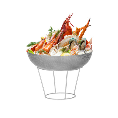 06932 Chef Inox Buffet Serve Round Riser Stainless Steel 150x200x190mm Satin Tomkin Australia Hospitality Supplies