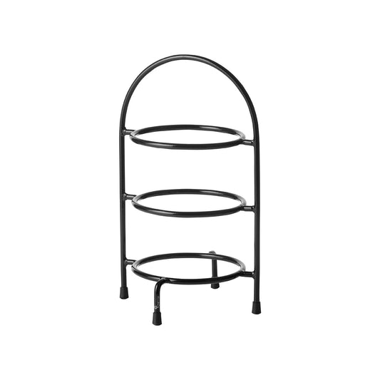 '07703 Chef Inox Round Display Stand 3-Tier Black 155x185x350mm Tomkin Australia Hospitality Supplies