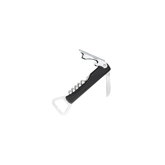 07913 Chef Inox Waiters Friend & Crown Opener with Black Handle Tomkin Australia Hospitality Supplies