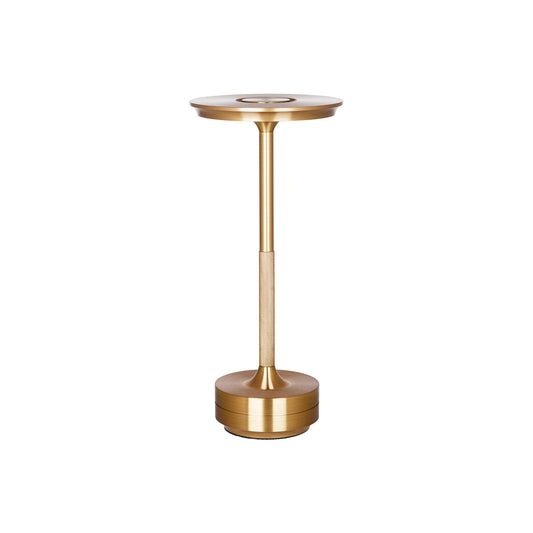 1000180 Tablekraft Ambience Stella Cordless LED Table Lamp Brushed Brass 130x275mm Tomkin Australia Hospitality Supplies