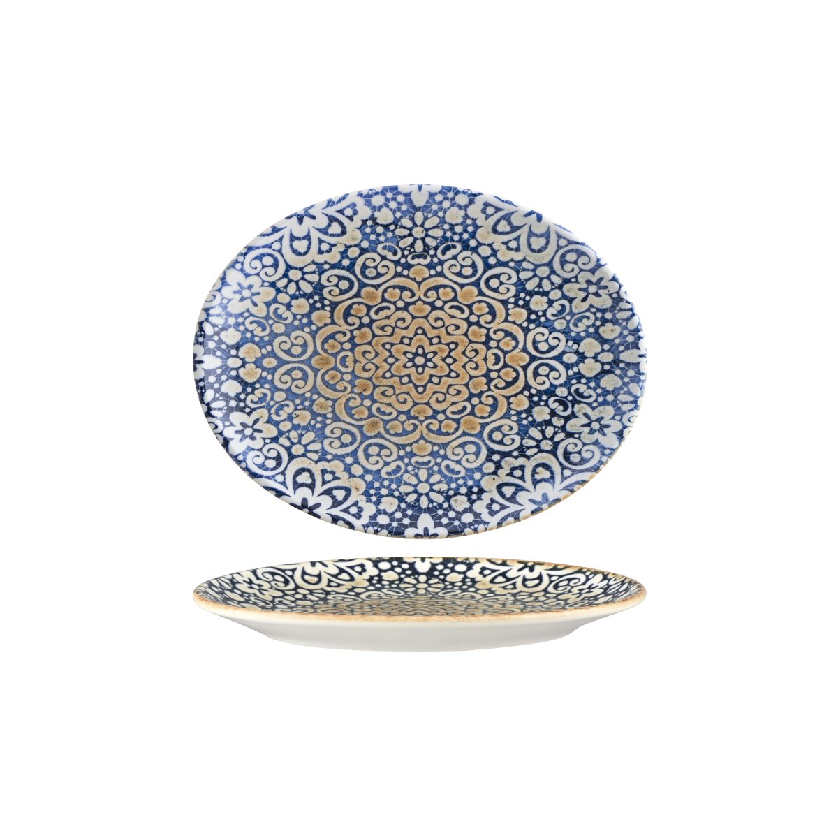 110997 Bonna Alhambra Oval Coupe Platter 250x192x25mm Tomkin Australia Hospitality Supplies