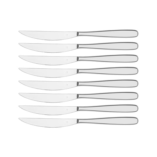 12600-118 Tablekraft Aero Dawn Steak Knife Set 8pc Tomkin Australia Hospitality Supplies