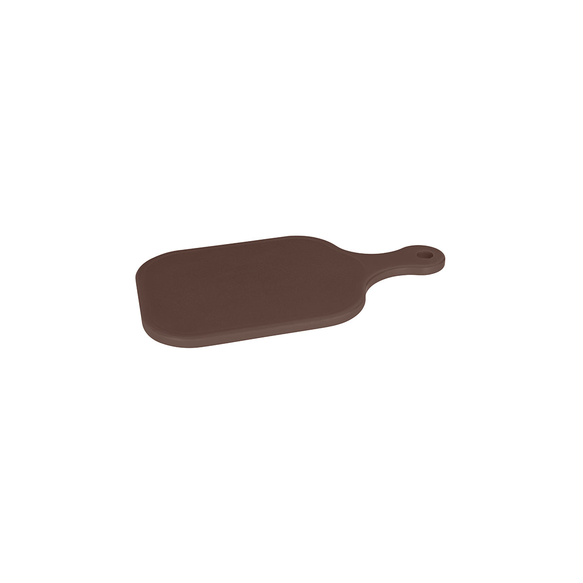 44391-BRN Chef Inox Cutting Board Polyethylene Paddle Brown 235x190mm Tomkin Australia Hospitality Supplies
