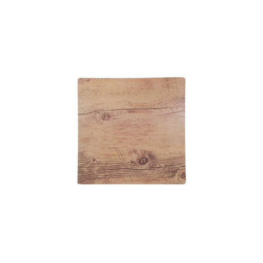 46765 Chef Inox Chef Inox Melamine Wood Effect Oak Square Platter 255x255mm Tomkin Australia Hospitality Supplies