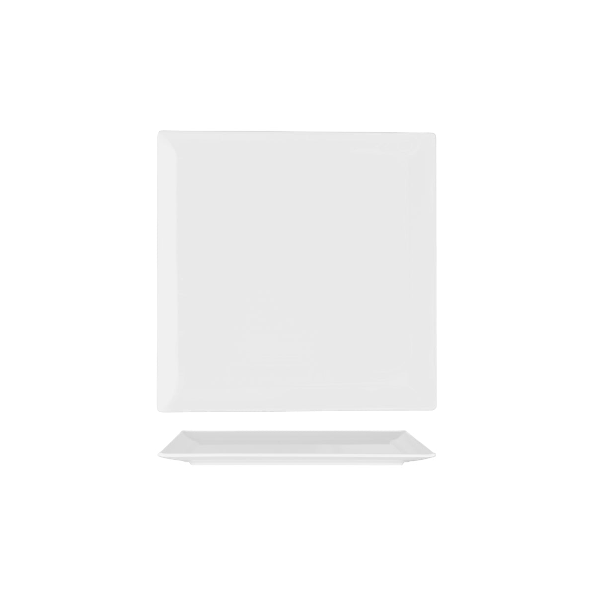 49082 Superware White Square Flat Plate 250x250mm Tomkin Australia Hospitality Supplies