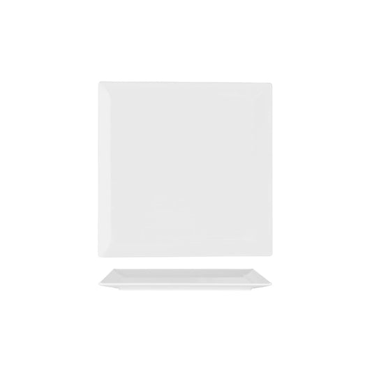 49082 Superware White Square Flat Plate 250x250mm Tomkin Australia Hospitality Supplies