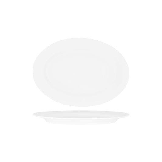 49641 Superware White Oval Rimmed Platter 300x220mm Tomkin Australia Hospitality Supplies