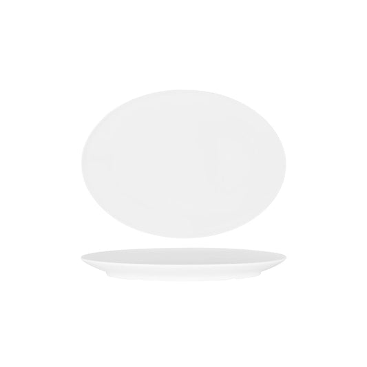 49654 Superware White Oval Coupe Platter 270x185mm Tomkin Australia Hospitality Supplies