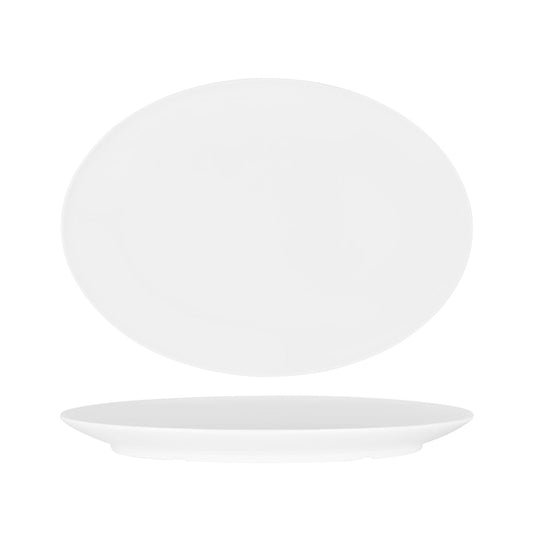 49660 Superware White Oval Coupe Platter 410x295mm Tomkin Australia Hospitality Supplies