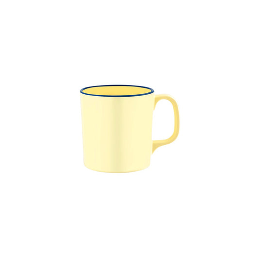 49928 JAB JAB Vintage Yellow / Blue Rim Mug 350ml Tomkin Australia Hospitality Supplies