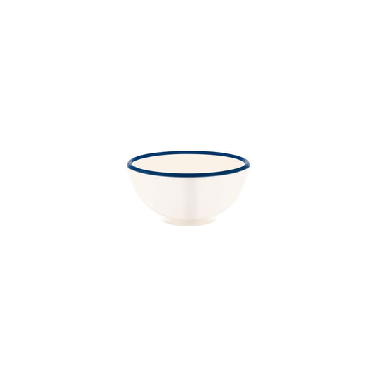 49935 JAB JAB Vintage Cream / Blue Rim Round Bowl 125x65mm / 430ml Tomkin Australia Hospitality Supplies
