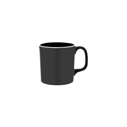 49948 JAB JAB Vintage Black / White Rim Mug 350ml Tomkin Australia Hospitality Supplies