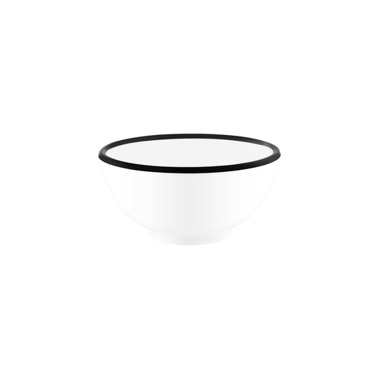49957 JAB JAB Vintage White / Black Rim Round Bowl 175x80mm / 1100ml Tomkin Australia Hospitality Supplies