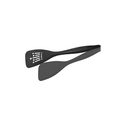 70271-GM Tablekraft Tong All Purpose One Side Slotted Gunmetal 235mm Tomkin Australia Hospitality Supplies