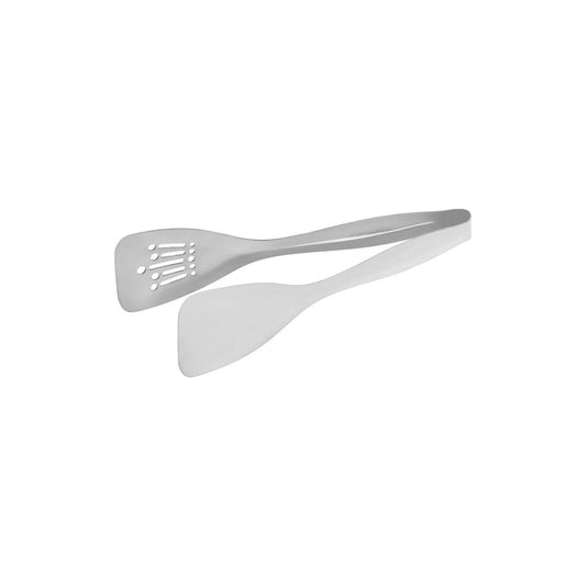 70271 Chef Inox Tong All Purpose One Piece One Side Perforate 235mm Tomkin Australia Hospitality Supplies