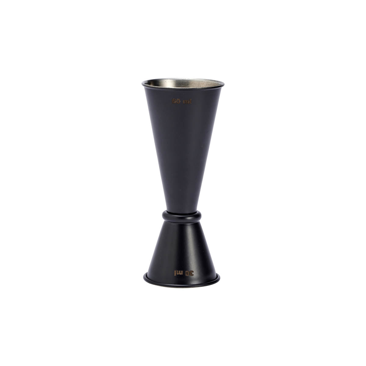 Japanese Style Jigger Stainless Steel Black Powder Coated 30/60ml