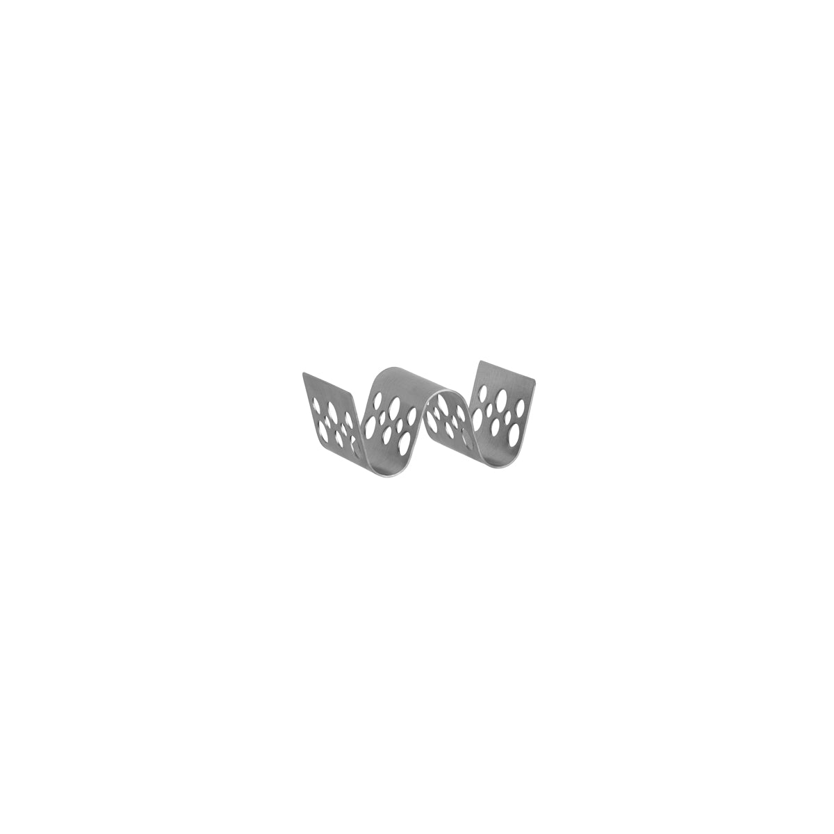 78794 Chef Inox Coney Island Taco Holder / Stand Pattern S/S – 1/2 Compartment Tomkin Australia Hospitality Supplies