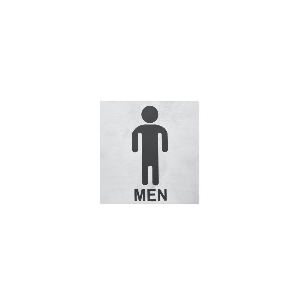 81330 Chef Inox Wall Sign "MEN" Stainless Steel 130x130mm Pack of 2 Tomkin Australia Hospitality Supplies