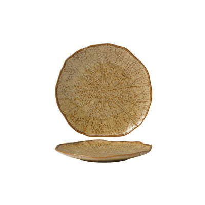 902111 Tablekraft Fusion Lotus Coupe Plate 255mm Cinnamon Tomkin Australia Hospitality Supplies
