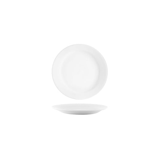 902606 Tablekraft Vitroceram Round Plate Narrow Rim 167mm Tomkin Australia Hospitality Supplies
