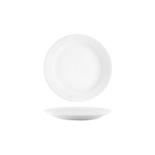 902607 Tablekraft Vitroceram Round Plate Narrow Rim 180mm Tomkin Australia Hospitality Supplies