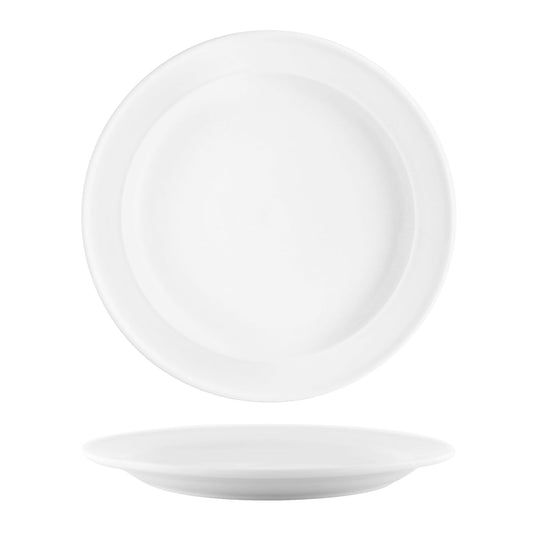 904210 Tablekraft Vitroceram Round Plate Narrow Rim 250mm Tomkin Australia Hospitality Supplies